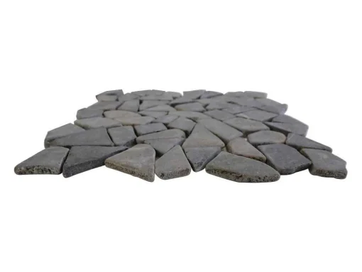 Mosaico De Chao E Parede Moli Em Marmore Natural - Cinza - Pack De 1 M