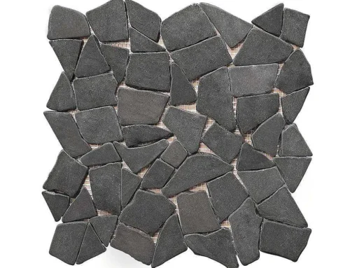 Mosaico De Chao E Parede Moli Em Marmore Natural - Cinza - Pack De 1 M