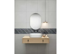 Mosaico De Chao E Parede Moli Em Marmore Natural - Cinza - Pack De 1 M