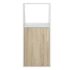Móvel Com Inclinacao 1 Porta E 1 Nicho Branco E Natural - Adezio