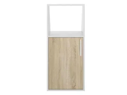 Móvel Com Inclinacao 1 Porta E 1 Nicho Branco E Natural - Adezio