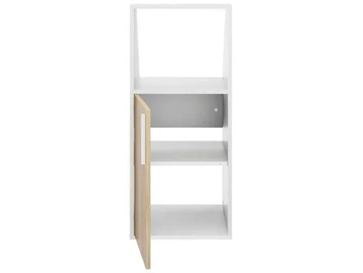Móvel Com Inclinacao 1 Porta E 1 Nicho Branco E Natural - Adezio