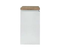 Móvel De Bar Em Mdf Lacado A Branco A Leds De Cor Branco E Carvalho - Halo Ii