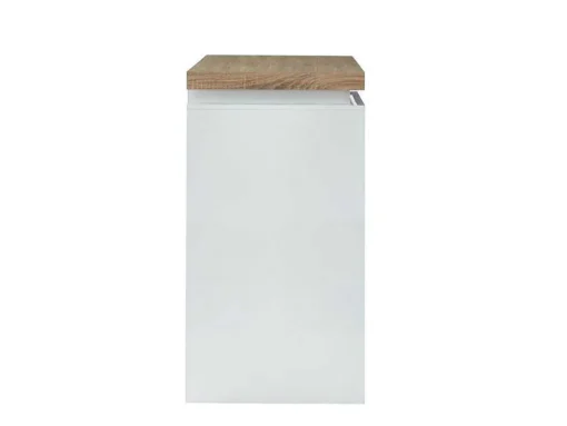 Móvel De Bar Em Mdf Lacado A Branco A Leds De Cor Branco E Carvalho - Halo Ii