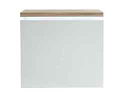 Móvel De Bar Em Mdf Lacado A Branco A Leds De Cor Branco E Carvalho - Halo Ii