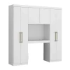 Móvel De Cama Antero - 6 Portas - Com Armários E Gavetas - C 200 Cm - Branco