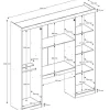 Móvel De Cama Antero - 6 Portas - Com Armários E Gavetas - C 200 Cm - Carvalho & Marfim