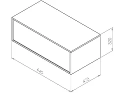 Móvel De Casa De Banho Suspenso Madeira Clara E Antracite Lavatório Individual E Duas Gavetas 94 Cm - Teana Ii