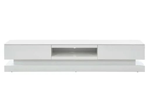 Móvel De Tv - Mdf Lacado A Branco - Leds - 2 Gavetas E 1 Nicho - Firmament