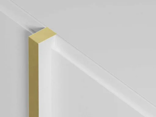Móvel De Tv Com 4 Portas Em Mdf Branco E Dourado - Luvonia