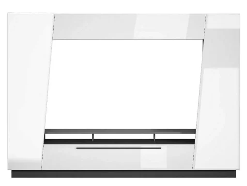 Móvel De Tv Com Espacos De Arrumação E Com Leds - Mdf Lacado A Branco - Chace