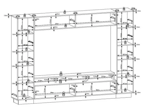 Móvel De Tv Com Espacos De Arrumação E Com Leds - Mdf Lacado A Branco - Chace