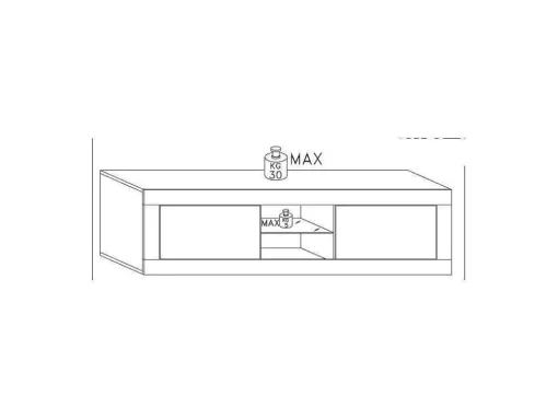 Móvel Para Tv Com Leds E 2 Portas Disponivel Em Branco Lacado - Comete