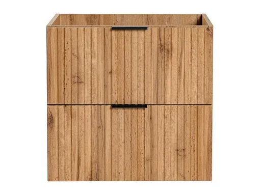 Móvel Suspenso Estriado Para Lavatório Natural Claro C60 Cm - Zevara