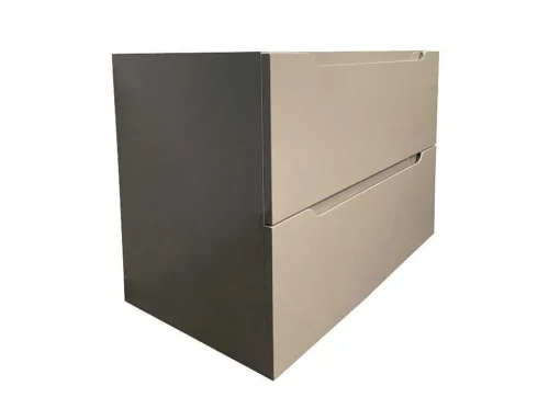 Móvel Suspenso Lavatório Individual Taupe 80 Cm - Stefanie