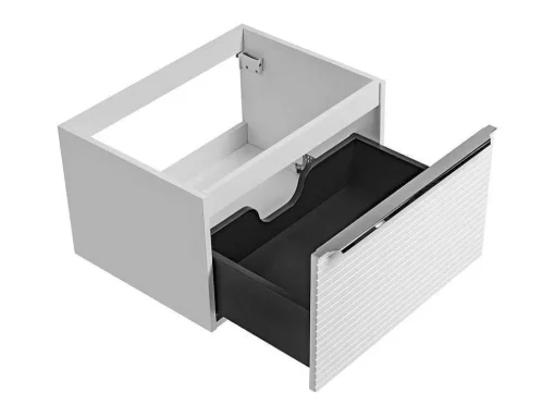 Móvel Suspenso Para Colocar Sob O Lavatório Estriado Branco 60 Cm - Latoma