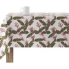 Nappe Anti-Taches 100% Coton 1 Piece Blanc A Motifs Vegetaux 100X140
