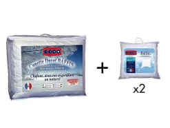 Pack Dodo Edredão Natural 220 X 240 Cm + 2 Almofadas De Penas Baffin 65 X 65 Cm