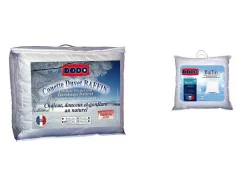 Pack Dodo Edredão Natural 220 X 240 Cm + 2 Almofadas De Penas Baffin 65 X 65 Cm