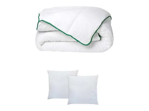 Pack Edredão Temperado 240 X 260 + 2 Almofadas 60 X 60 Cm Antiacaros Natural Greencare - Azylia Ii