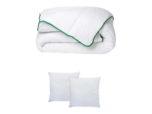 Pack Edredão Temperado 140 X 200 + 2 Almofadas 60 X 60 Cm Antiacaros Natural Greencare - Azylia Ii