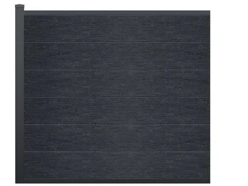 Paineis De Vedacao Para Enterrar A156 Cm, Kit De 6 Laminas Em Composito + 1 Poste Antracite - Enola