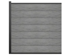 Paineis De Vedacao Para Enterrar A181 Cm, Kit De 7 Laminas Em Composito + 1 Poste Cinzento-Claro - Enola