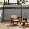 Paineis De Vedacao Para Pousar A181 Cm, Kit De 7 Laminas Em Composito Com Decoração + 2 Postes Cinzento-Claro - Enola