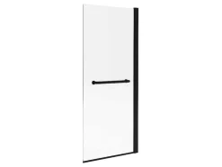 Painel De Banheira Com Toalheiro Em Metal Preto Mate Estilo Industrial 70 X 140 Cm - Tobin