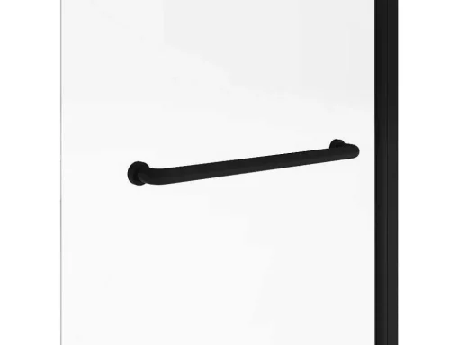 Painel De Banheira Com Toalheiro Em Metal Preto Mate Estilo Industrial 70 X 140 Cm - Tobin