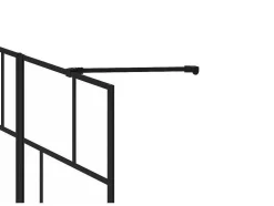 Painel De Banheira Preto Mate De Estilo Industrial Com Painel Giratorio 100X140 Cm - Obelini