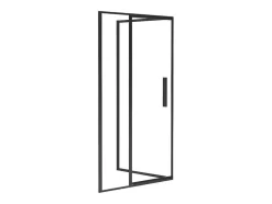 Painel De Duche Com Porta Giratoria Preto Fosco Estilo Industrial 120 X 80 X 195 Cm - Toroni