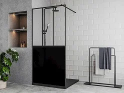 Painel De Duche Estilo Italiano Preto Fosco Estilo Atelier 100X200 Cm - Urbanik