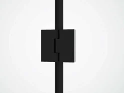Painel De Duche Fixo Com Porta Giratoria Preto Mate Estilo Industrial 80 X 100 X 190 Cm - Princeton