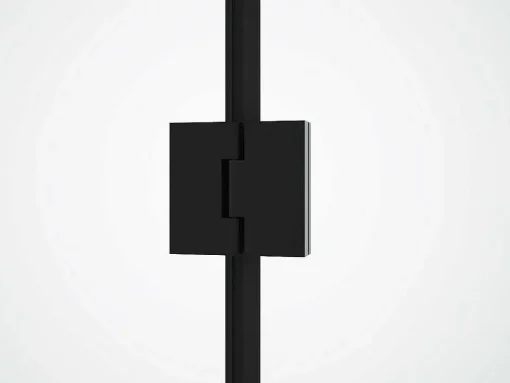 Painel De Duche Fixo Com Porta Giratoria Preto Mate Estilo Industrial 80 X 100 X 190 Cm - Princeton
