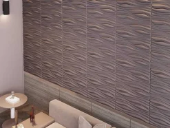 Painel De Parede 3D Ondia Para Pintar - Pack De 3M - Lote De 6 Pecas