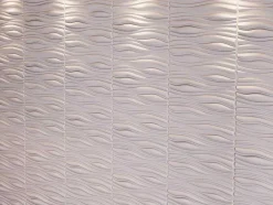 Painel De Parede 3D Ondia Para Pintar - Pack De 3M - Lote De 6 Pecas