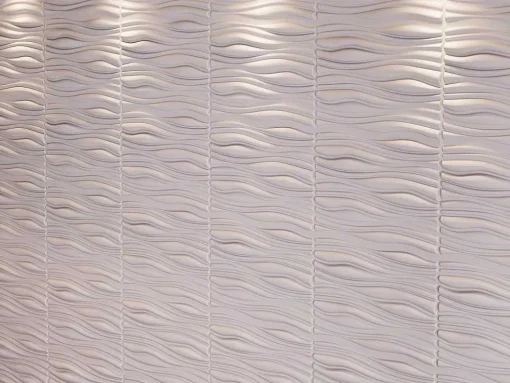 Painel De Parede 3D Ondia Para Pintar - Pack De 3M - Lote De 6 Pecas