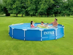 Piscina Redonda Intex Acima Do Solo 366X76 Cm Com Bomba E Cartucho