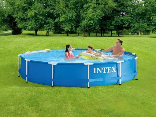Piscina Redonda Intex Acima Do Solo 366X76 Cm Com Bomba E Cartucho