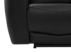 Poltrona Articulada Elétrica Em Couro Genuino Preto - Damon