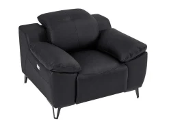 Poltrona Articulada Elétrica Couro Preto - Roveto