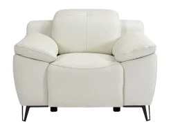 Poltrona Articulada Elétrica Couro Branco - Roveto