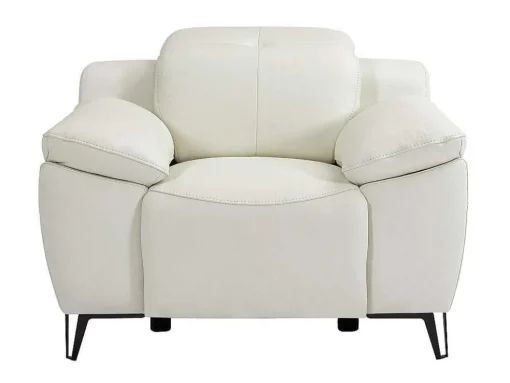 Poltrona Articulada Elétrica Couro Branco - Roveto