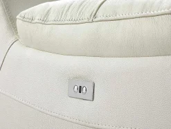 Poltrona Articulada Elétrica Couro Branco - Roveto