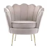 Poltrona Concha Em Veludo Taupe - Dandelion De Pascal Morabito