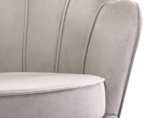 Poltrona Concha Em Veludo Taupe - Dandelion De Pascal Morabito