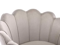 Poltrona Concha Em Veludo Taupe - Dandelion De Pascal Morabito