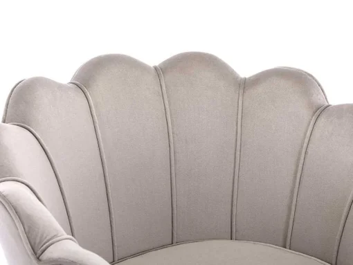 Poltrona Concha Em Veludo Taupe - Dandelion De Pascal Morabito