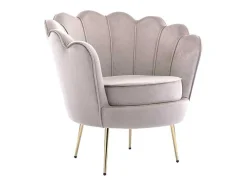 Poltrona Concha Em Veludo Taupe - Dandelion De Pascal Morabito